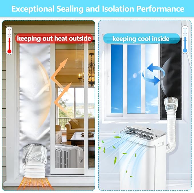 420D High-Density Portable AC Window Seal Kit Stepless Adjustable up to 40" - Image 5
