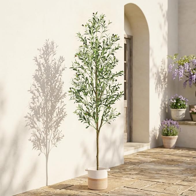 Artificial Olive Tree, 7FT Tall Faux Olive Trees - Image 6