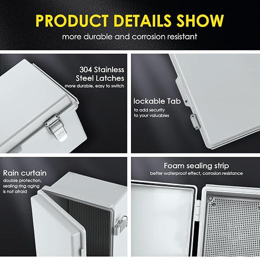 ABS Outdoor Electrical Junction Box Waterproof 20.1''×16.1''×7.9'' | - Image 4