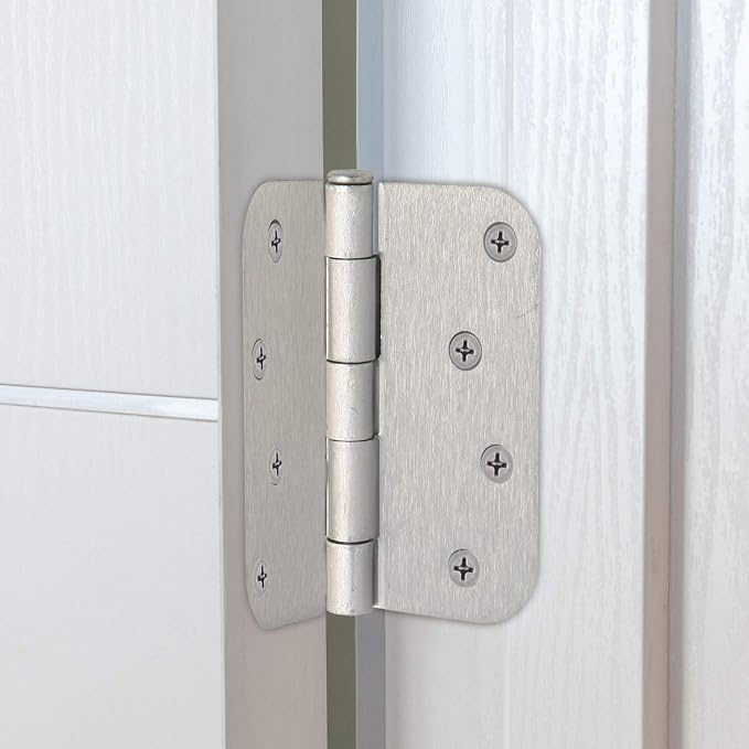 Design House Interior Door Hinge, Satin Nickel | 5/8" Radius, Traditional - Image 4