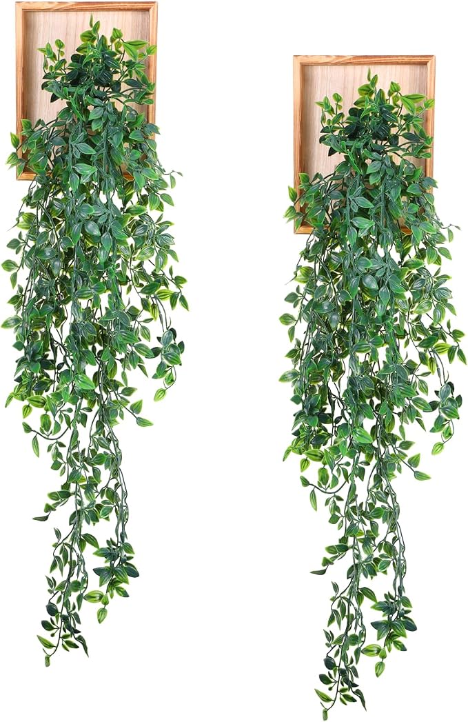 Briwooody 2 Pack Artificial Hanging Plants by Briwooody