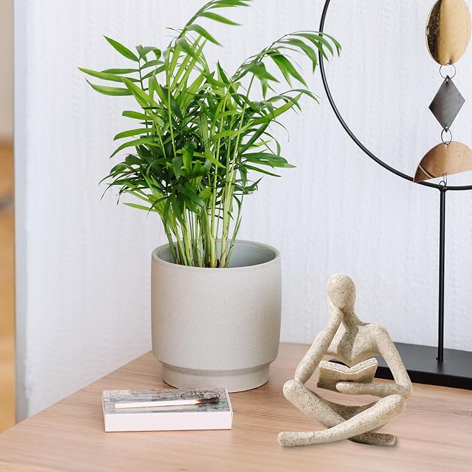 UTTCMK Bookshelf Decor Thinker Statue - Image 5