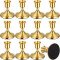 12PCS Brass Black Taper Candle Holders, Vintage Candlestick Holders | Small by Ovveroche