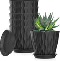 5 Inch Planter Pots, 6 Pack Indoor Planters, Small Flower Pots by SQKH