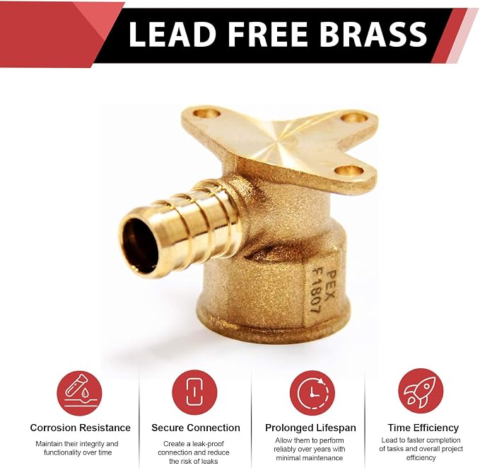 15-Pack Combo EFIELD Crimp Pex 1/2" x 1/2" Female NPT Drop-Ear Elbow | - Image 4