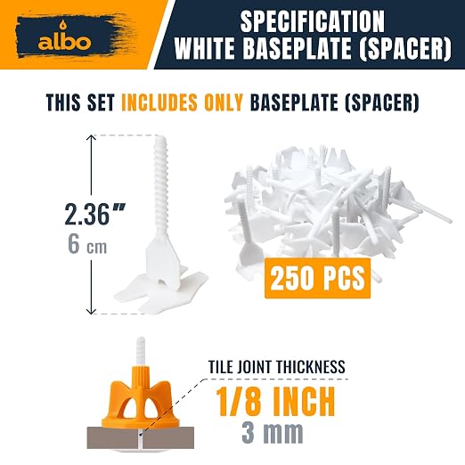 ALBO Tile Leveling System Base Plates 1/8" - Image 2