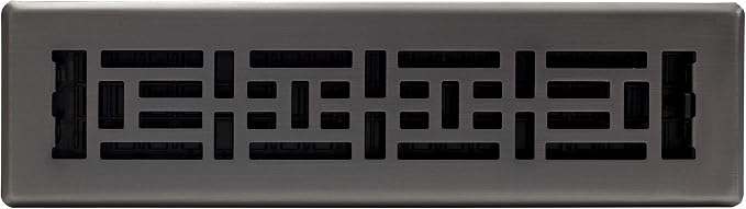Decor Grates AJH212-GM Oriental Floor Register, 2x12 Inches, Gun Metal - Image 3