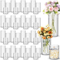 Nuogo 48 Pcs Plastic Cylinder Vases Tall Plastic Flower Vases by Nuogo