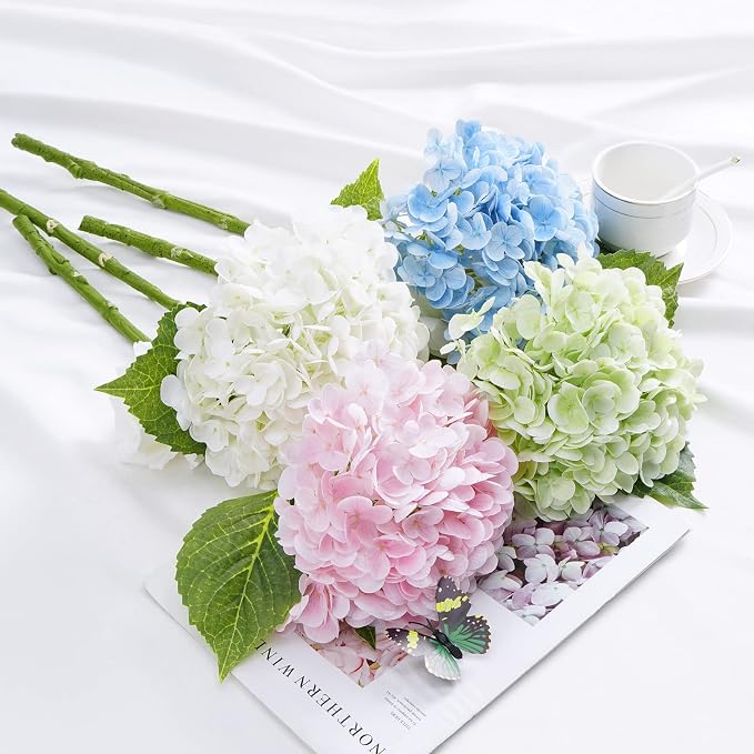 21" Real Touch Hydrangea Artificial Flowers - Image 8