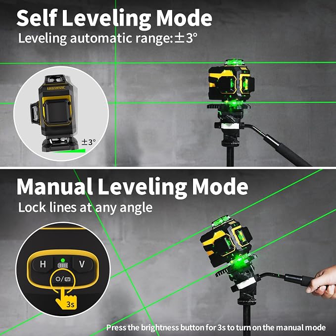 4x360° Laser Level Pro Kit, Self-leveling Tool - Image 6