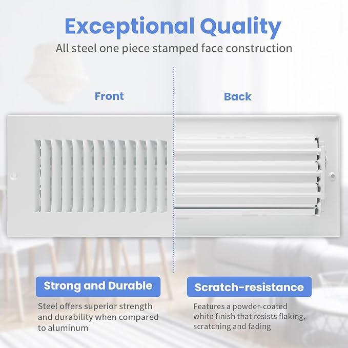 14 x 4 Inch Air Vent Covers for Wall or Ceiling - Image 3