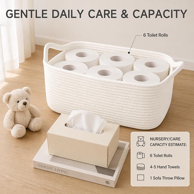 OIAHOMY Cotton Rope Gift Basket Empty - Image 6
