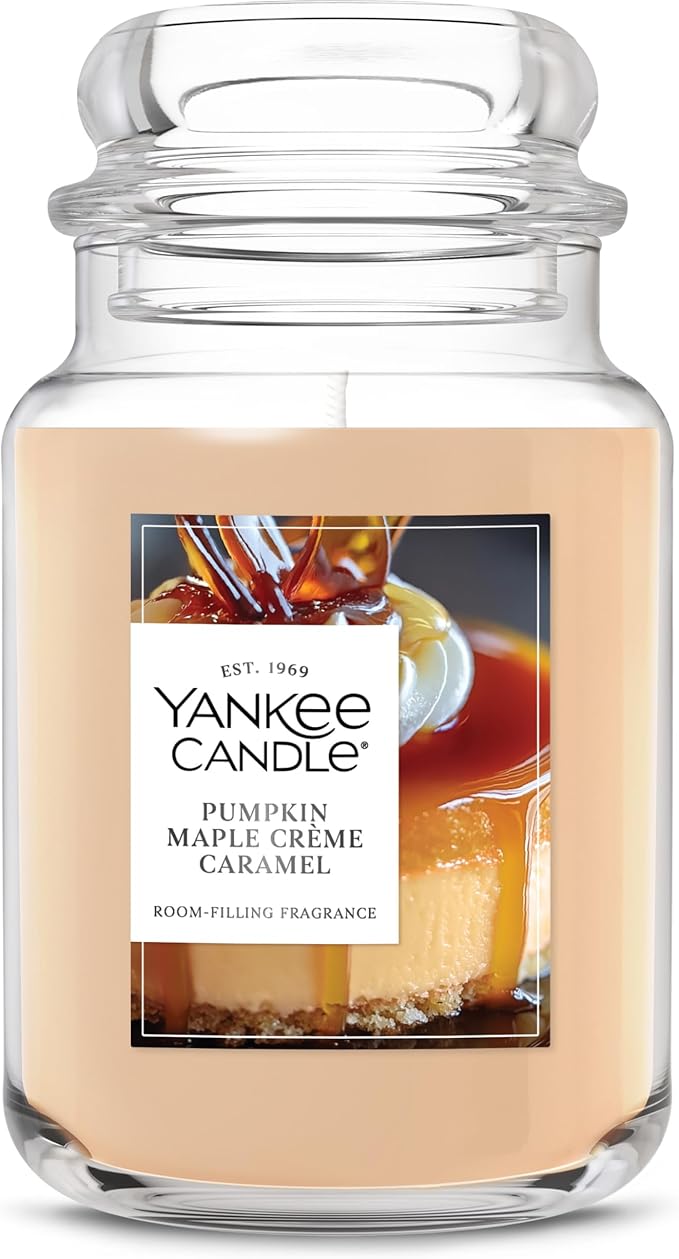 Yankee Candle Pumpkin Maple Crème Caramel, Holiday Scented Candle, 22oz Large by Unknown