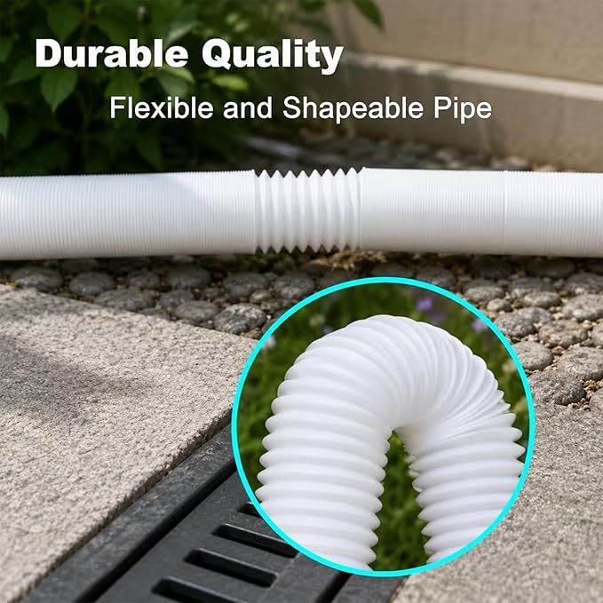 Extra 8.3ft Long Gutter Downspout Extensions Flexible, Down Spout Drain Extender - Image 3