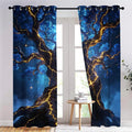 Ancient Trees in the Forest Curtains by Unknown