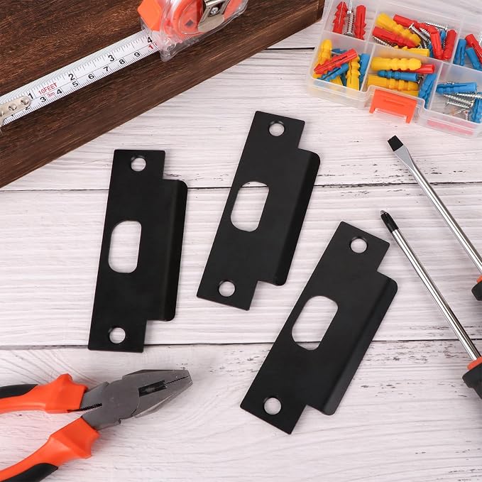 3Pcs Stainless Steel Strike Plate Universal Door Strike Plate 4 7/8" x 1 1/4" - Image 7