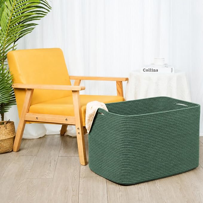 112L Extra Large Blanket Basket Holder Living Room, Dog Toy Organizer Bin Box - Image 5