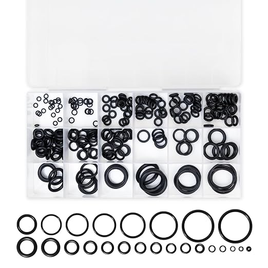 Silicone Universal Black O-Ring Sealing Gasket Washer Seal Assortment Set by StandardAutoPart
