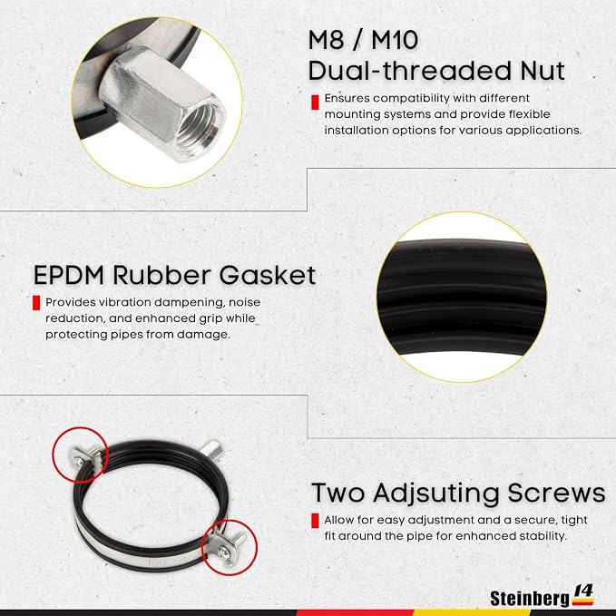 1pcs, Duct Clamp 4 inch Bracket - Image 6
