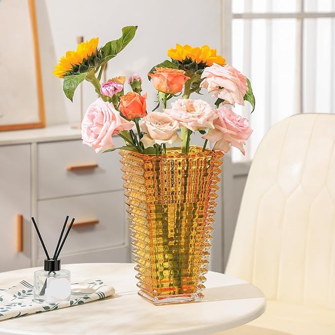 MCMCNCUIU Crystal Glass Vase, Large Crystal Vases - Image 4