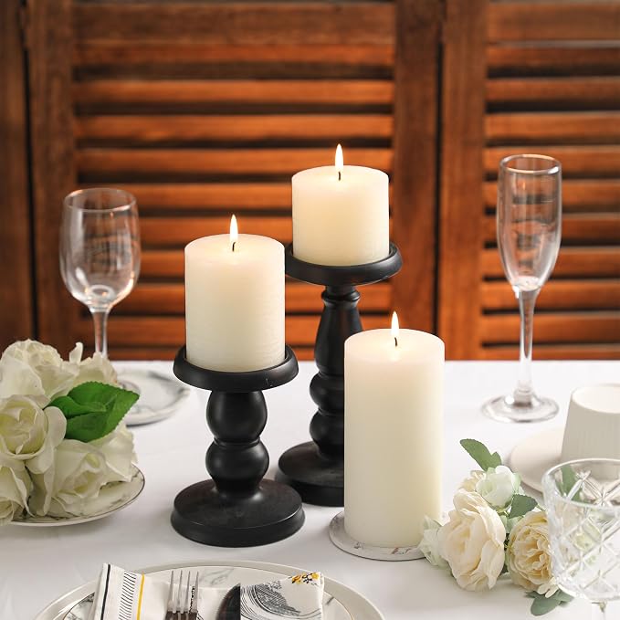 3x4 Inch White Pillar Candles - Image 4