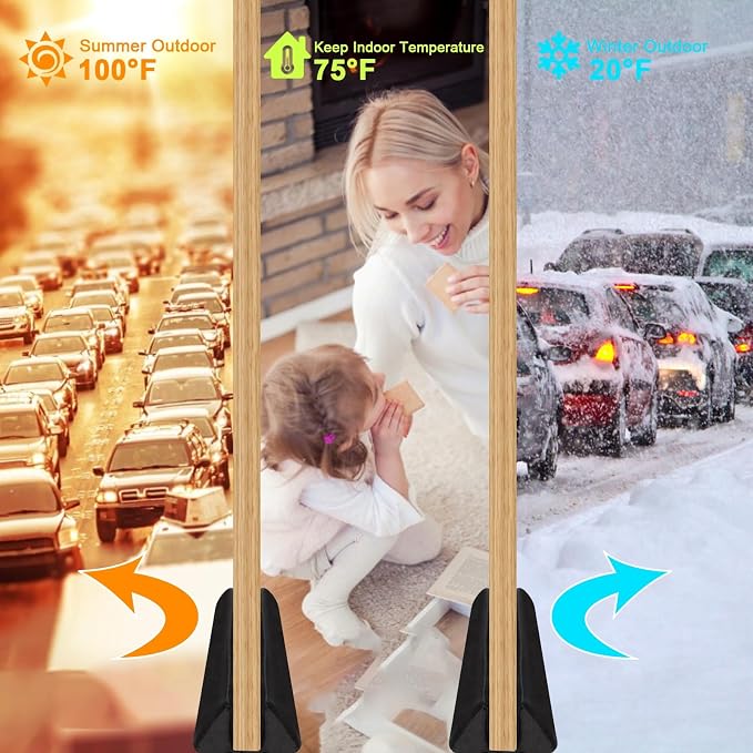 GDHOMM Under Door Draft Stopper Door Gap Filler Adjustable 30"-36" Weather - Image 6