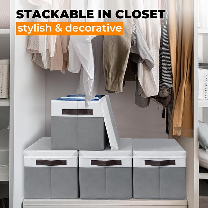 8 Pack Closet Storage Bins - Image 3