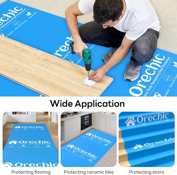 200 GSM Heavy-Duty Temporary Floor Protection, Plastic Floor Protector - Image 4