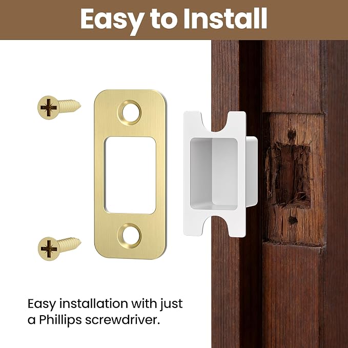2 Pack Deadbolt Strike Plate Door Backplate - Image 5