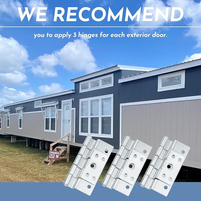 3 Pack Door Hinges for Combination Doors Replacement for Elixir Mobile Home | - Image 7