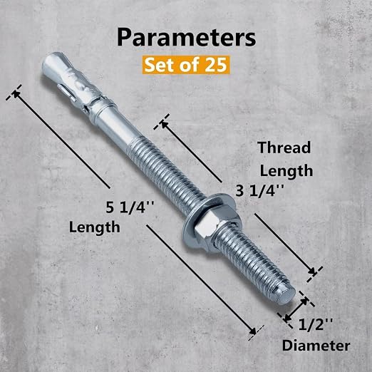 Party Animals 1/2 x 5-1/4 Inch Wedge Anchor - Image 2