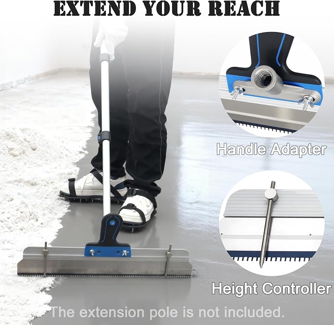 18-Inch Self-Leveling Cement Tool Kit, Upgraded Spike Roller Set - Image 7