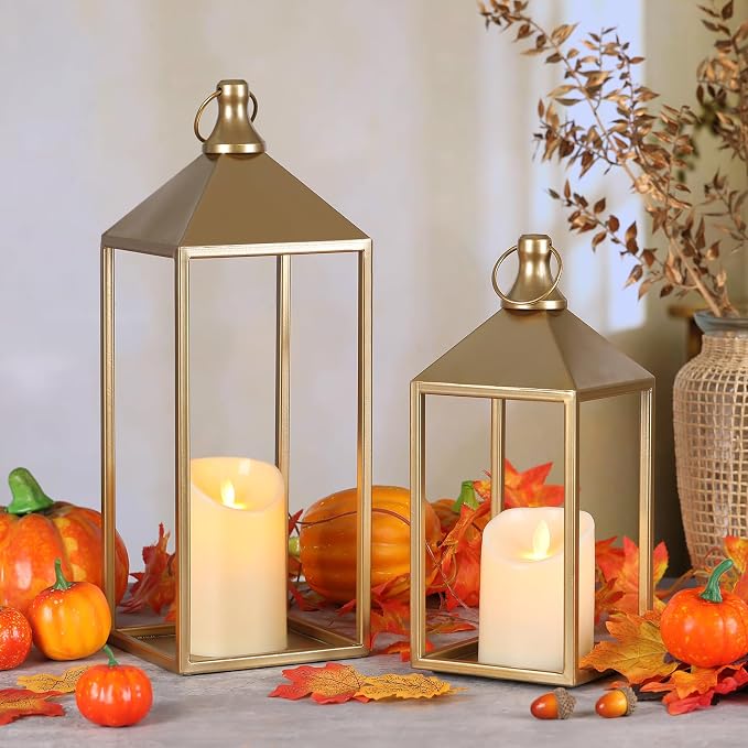 Decorative Candle Lanterns Indoor, Fireplace Mantel Decor - Image 5
