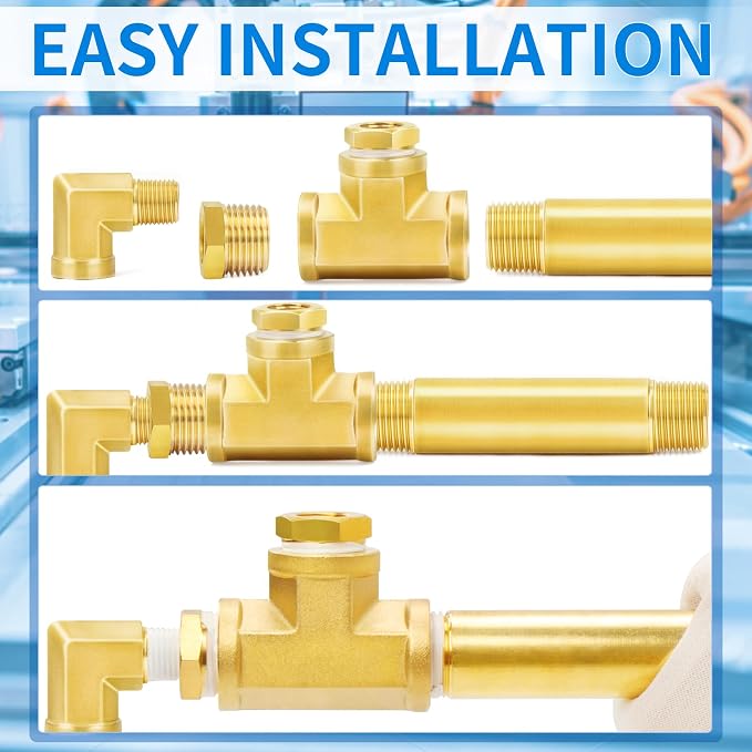 ChillWaves Brass Pipe Fitting, Long Nipple Pipe 1/2" NPT Male x 1/2" NPT Male - Image 7