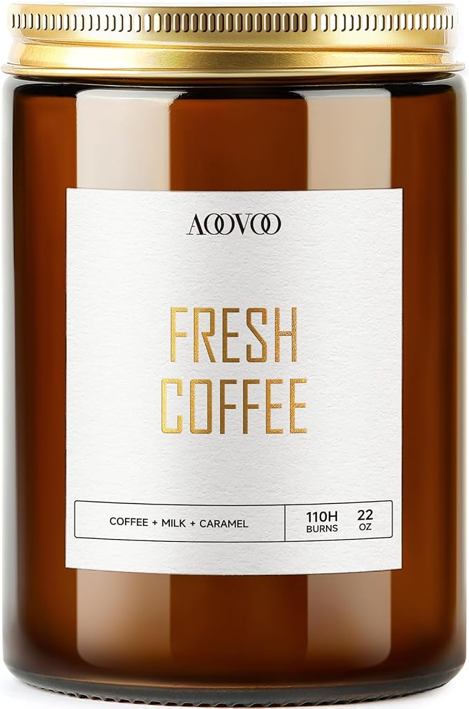 AOOVOO Fresh Coffee Candles - 22 oz Scented Candles by AOOVOO