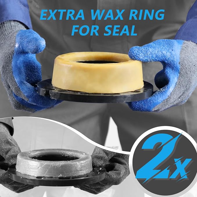 MENNTY Toilet Flange Repair Kit, Extra Thick Wax Ring, Fits 3" or 4" Pipe - Image 2