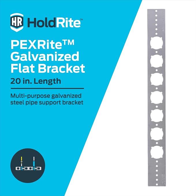 HoldRite 20 Inch Pipe Support Bracket, Galvanized Steel - Image 2