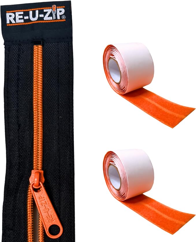 RE-U-ZIP Reusable Dust Barrier Zipper, Replaceable & Lockable, Cost-Effective by RE-U-ZIP