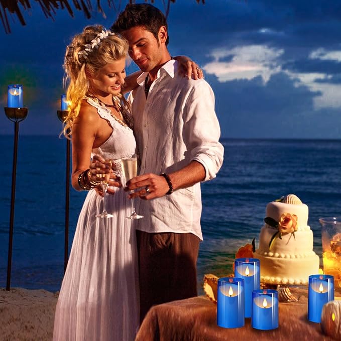 NURADA Flickering Flameless Candles: LED Pillar Candles - Image 3