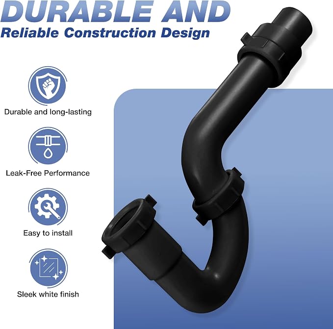 1-1/2 Inch P-Trap Kit, Polypropylene Tubular - Image 3