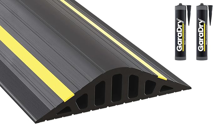 2" High Garage Door Flood Barrier Threshold Seal Kit ‘GARADAM’ | Flexible PVC | by GaraDry