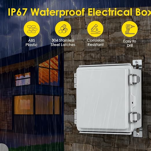 IP67 Outdoor Electrical Junction Box Waterproof 5.9"x5.9"x3.5" | Weatherproof - Image 2
