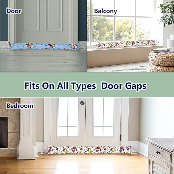 2 Pack 40 Inch 4 Inch Wide Under Door Blocker Door Draft Stopper, Bottom - Image 7