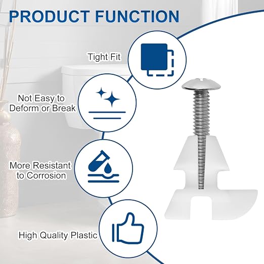 Toilet Seat Screws & Bolts for Kohler 1133024 Hardware Pack, Compatible - Image 3