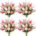 Janinka 60pcs Artificial Tulip Flowers Fake PU Tulips Faux Latex Bouquet Flower by Janinka