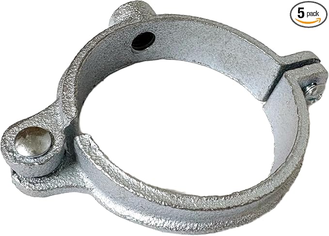 2" NPS Hinged Split Ring Pipe Hanger, Pre Galvanized, 3/8" Rod Fitting by Unknown