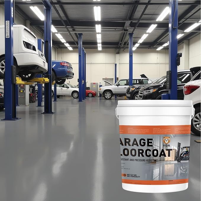 YOA Professional Concrete Garage Floor Paint, Acrylic Resin Coating, Medium Gray - Image 6