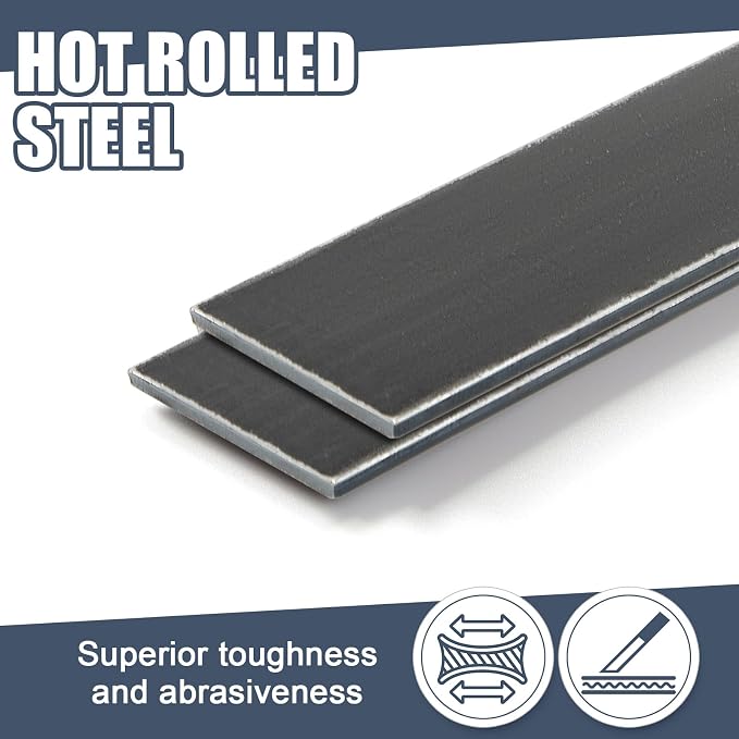 Blulu 2 Pcs 36" x 3" x 1/8" Hot Rolled Steel Flat Bar Solid Flat in Steel - Image 3