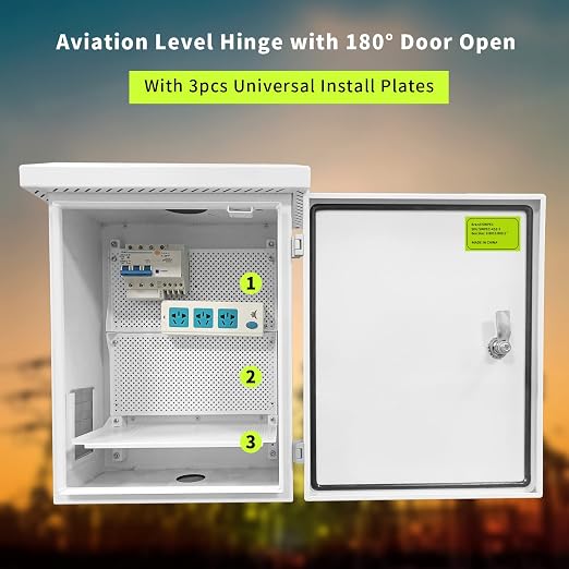 Metal Nema Enclosure with Fan Vented, Mount Track Electrical Box 16X20X10 | - Image 7