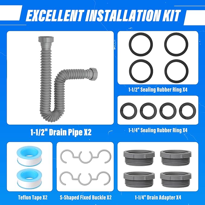 Cinsda 1-1/2" & 1-1/4" P-trap - Image 5